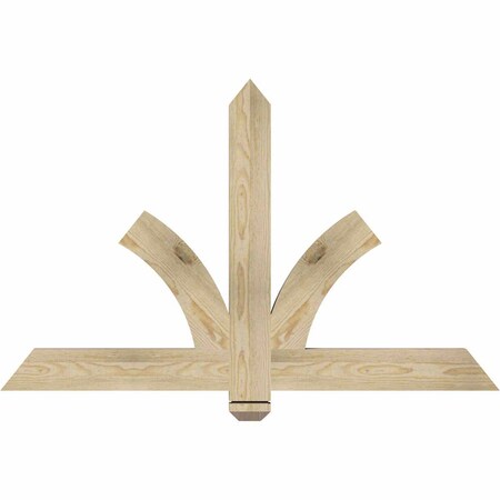 Ekena Millwork Redmond Rough Sawn Timber Gable Bracket, Douglas Fir, 48"W x 30"H x 2"D x 4"F, 15/12 Pitch GBW048X30X0204RED00RDF